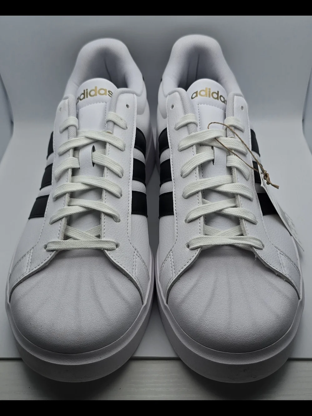 adidas Streetalk White Sneakers with Black Stripes